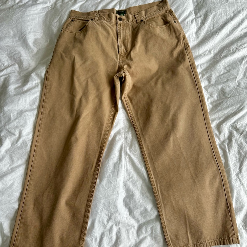 Filson Men’s 5-Pocket Tin Cloth Pants - Size 36 x 27.75 - Khaki